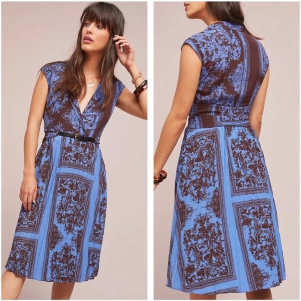 Anthropologie Moulinette Soeurs Juliessa Belted Shirtdress Kimono Printed Dress